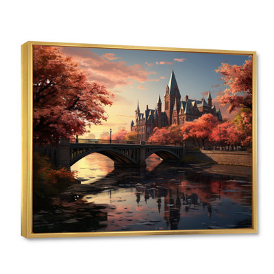 «College On Pond Memories» sur toile
