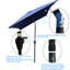 Parasol de patio rectangulaire de 6 pi x 9 pi - imperméable à l'eau, à manivelle et inclinable à bouton-poussoir, pour piscine de jardin, imperméable, avec piscine-1070875841