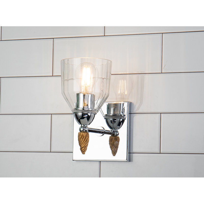 Fun Finial 1 - Light Armed Sconce, Chrome/Gold