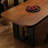 Walnut solid wood rectangular dining table-958070593
