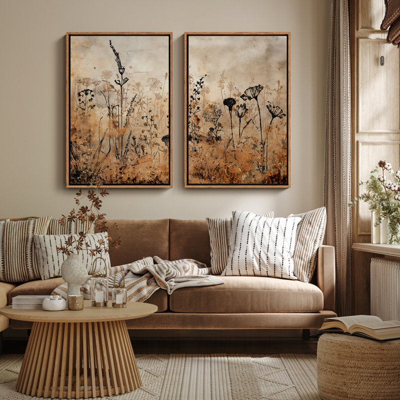 Art mural encadré rétro antique classique pour chambre à coucher, H 24 po x l 16 po, Naturel