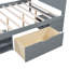 Lit plateforme double avec tiroir et deux tablettes, combinant rangement et confort pour une chambre à coucher propre et élégante-1671988114