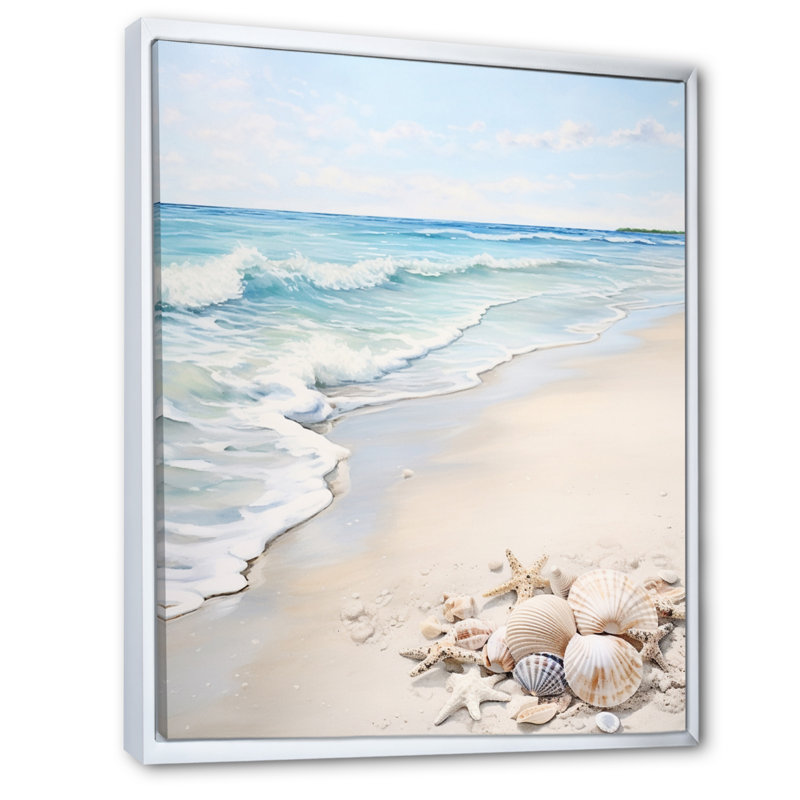 Minimalisme «Beachside Tranquility I», impressions d'art nautique et de plage, H 32 po x l 24 po x P 1 po