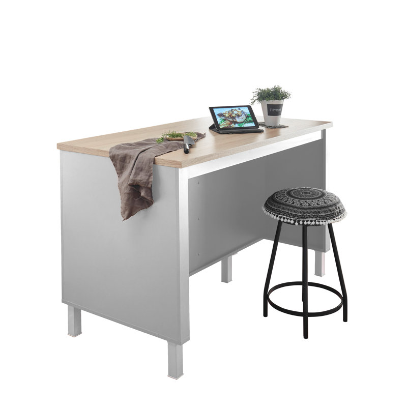 BBK Silver 85cmH x 138cmW x 75cmD Particleboard Ready-to-Assemble Standard Base Cabinet