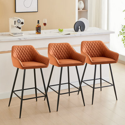Saarrah 68cm Upholstered Bar Stool with Arms