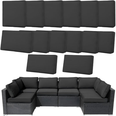 14-piece Outdoor Cushion Replacement Set With Zipper For 6-seater Sofa Patio - Washable Seat And Back Covers by Latitude Run