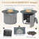 4 - Person Fully Assembled Curved Patio Conversation Set With Side Table