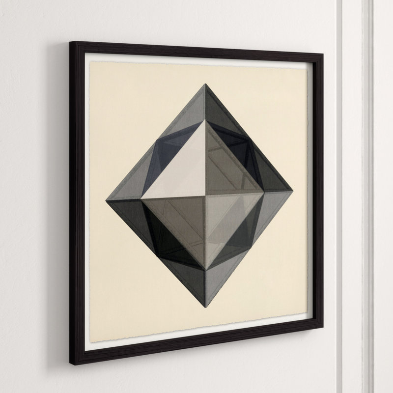 Translucent Form 2' Framed Graphic Art Print on Glass