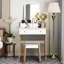 Ensemble coiffeuse avec tabouret et miroir Ansgard