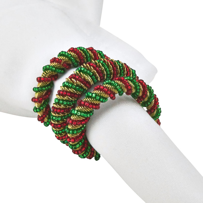 Napkin Ring, Red/Green