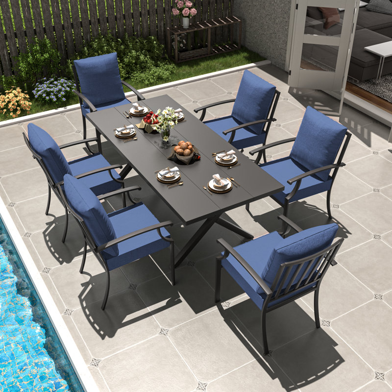 Ensemble de salle à manger de patio, Marine, 6