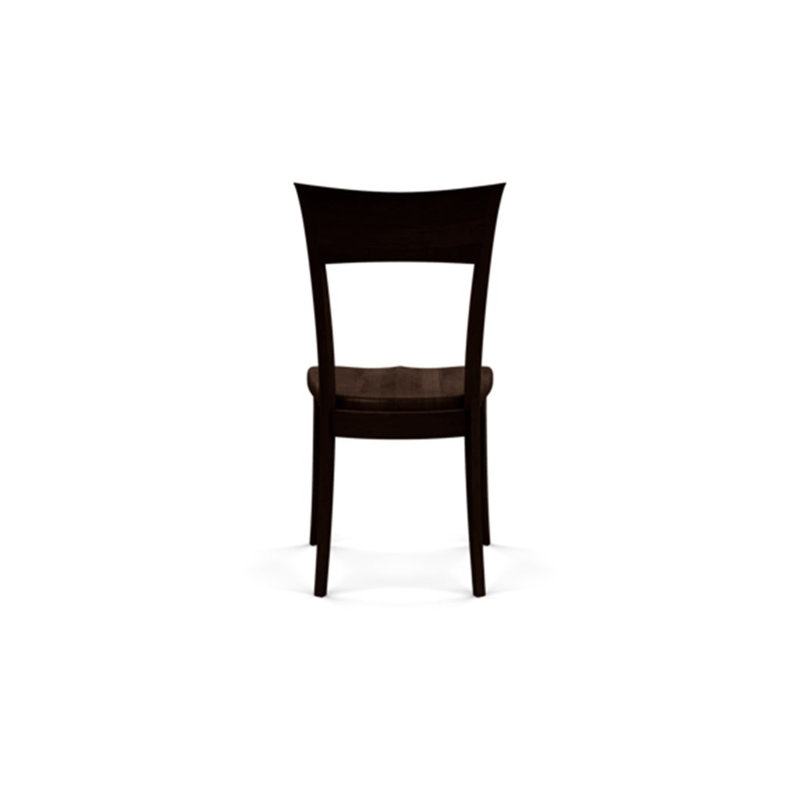 Ingrid Wood Seat Side Chair, Smoke Cherry