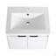 Meuble-lavabo 24 po avec lavabo en résine, 2 portes à fermeture en douceur, fixation à flotteur