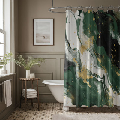 Oil Splashes - Premium Shower Curtain