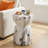Eos 18.9"H Modern Outdoor MGO Side Table with Sculptural Fluted Design-125959554