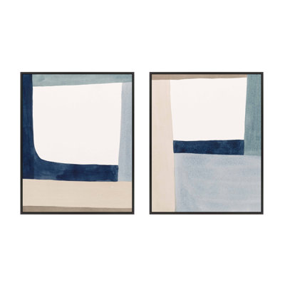 Composition in Blue 2-Piece Print Set