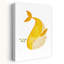 Cute Yellow Whale Peaceful Playful Abstract Whale Nature Ocean Wall Art Print 1 Piece Wrapped Canvas Wall Art-1393495946