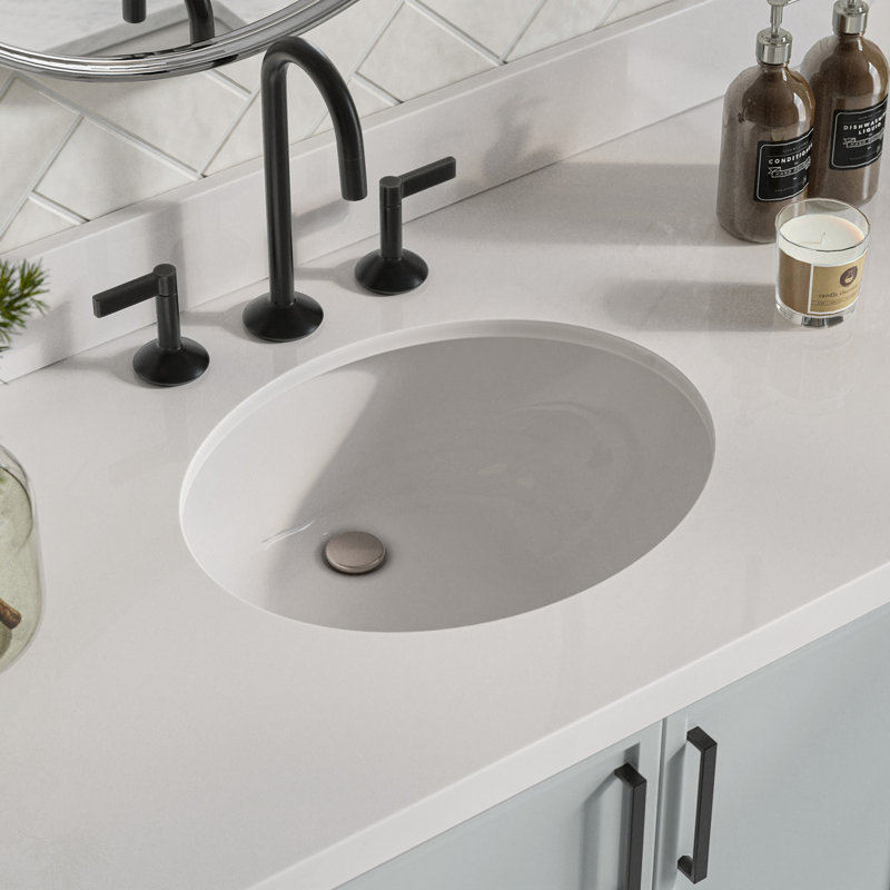 Meuble-lavabo simple 49 po avec comptoir en quartz pur ARIEL Kellie, Gris