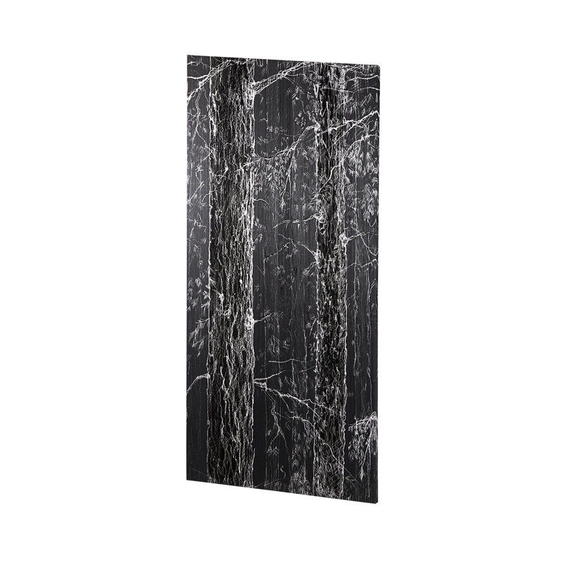 Toile texturée embellie à la main Forest BW II par Ariana, H 80 po x l 40 po x P 1,5 po