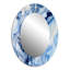 «Abstract Classic Blue Waves V» - Grand miroir mural fractal, miroir décoratif bleu, impression d'art en métal-121544004-121544001