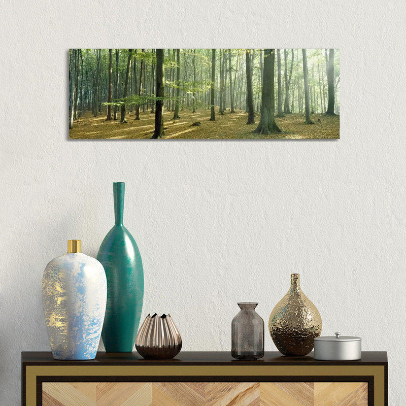 Woodlands Near Annweiler Germany 1 Piece Wrapped Canvas Panoramic Wall Art, 30.48 cm H x 91.44 cm W x 1.91 cm D