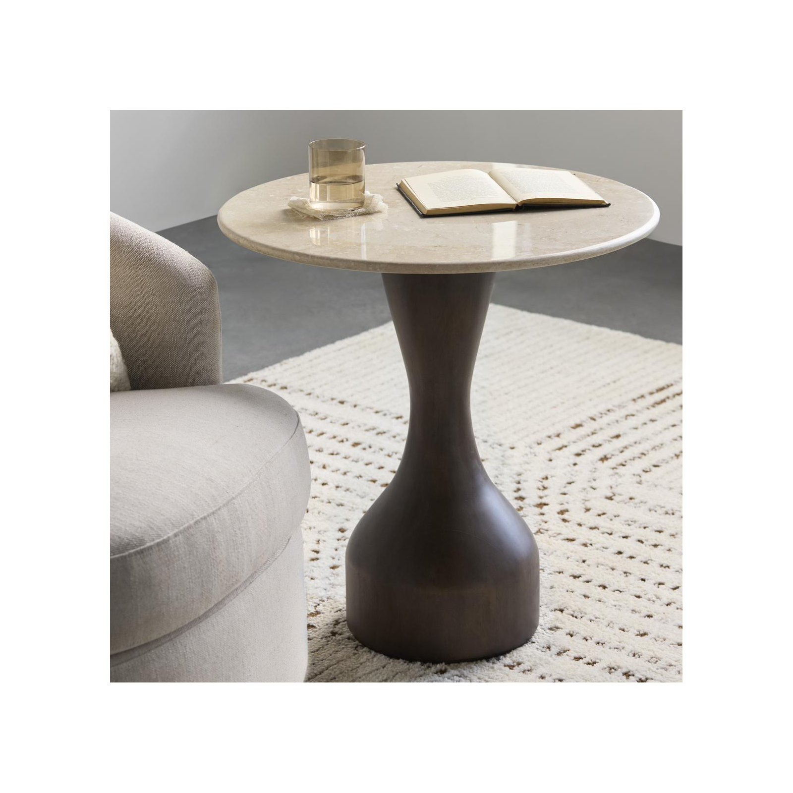Galey Alix x Livabliss Argiro End Table, Brown
