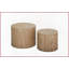 Ensemble de 2 panneaux de fibres à densité moyenne et placage de chêne Table d'appoint pour le salon, aucun assemblage requis, conception peu encombrante-2052611566