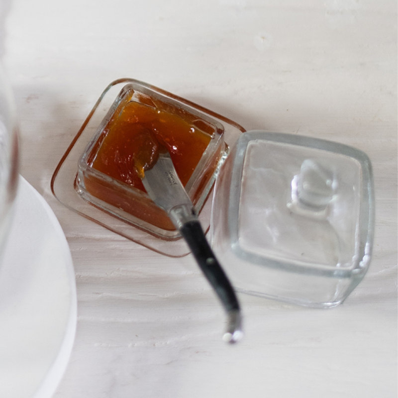 Bistro Glass Jam Jar, Square