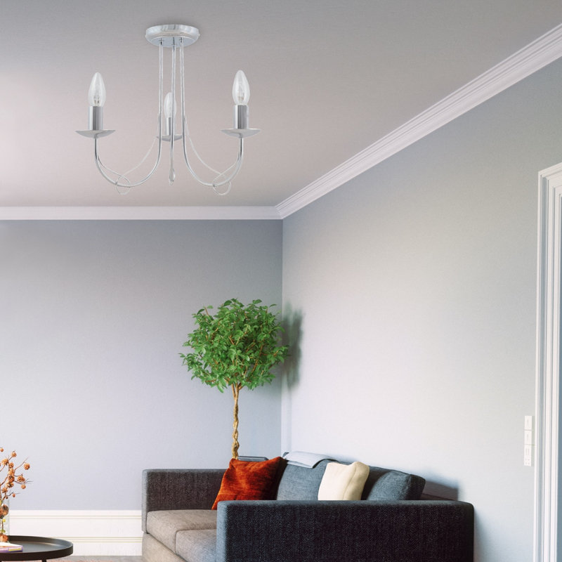 Ozbourn Semi Flush Mount, Polished Chrome