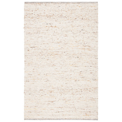 Ardolino Natura Hand Woven Wool/Cotton Rug in Ivory/Light Gray