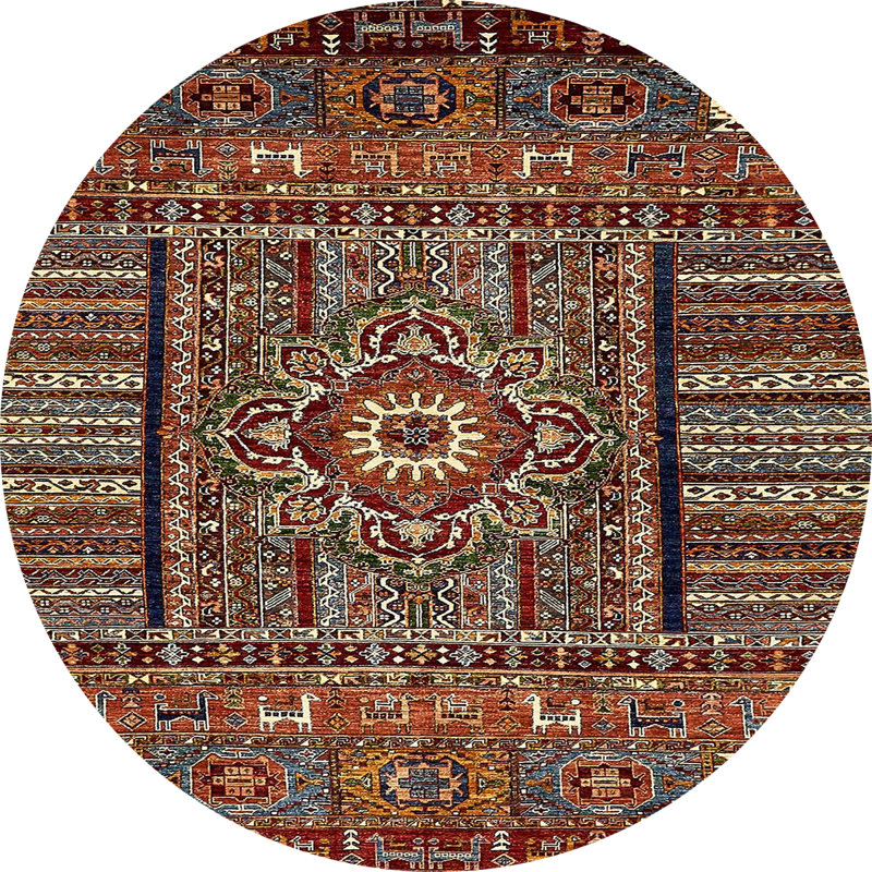 Tapis abstrait moderne 521, Rond 8 pi