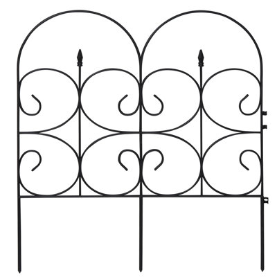 12.37'' H x 20.94'' W Black Vinyl Lawn Edging