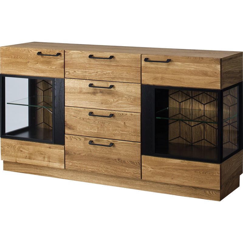 MOSAIC Manufactured + Solid Oak Wood 2-Door 4-Drawer Sideboard
