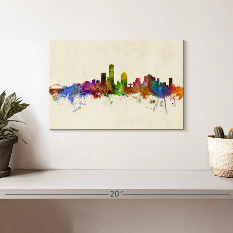 Milwaukee, Wisconsin Skyline III, H 8 po x l 12 po