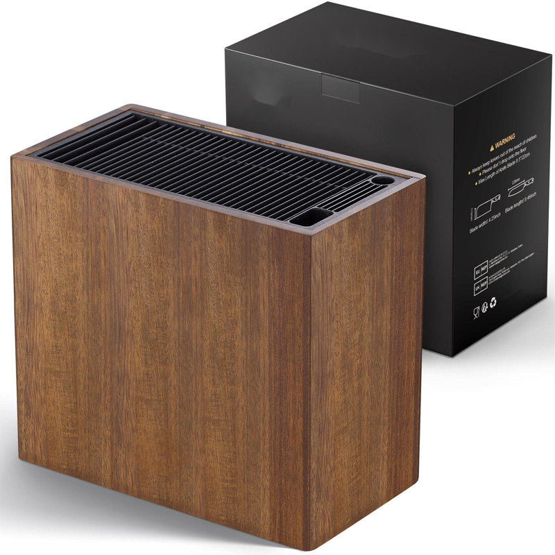 Très grand porte-couteaux en bois d'acacia XXL