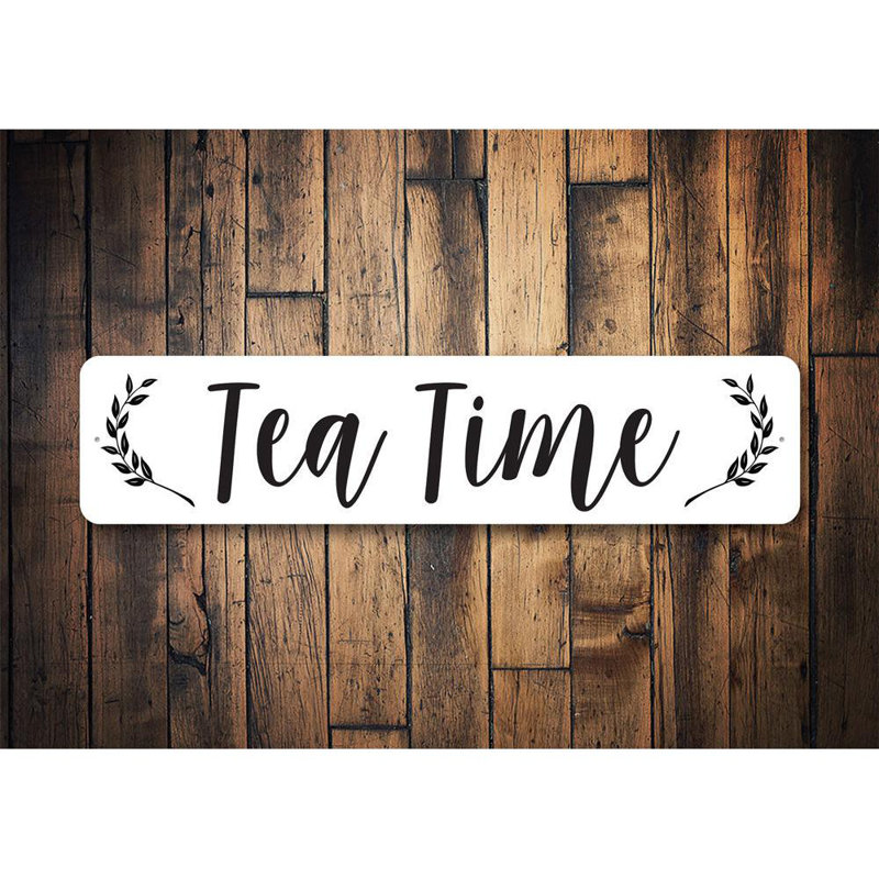 Plaque en aluminium Tea Time, H 6 po x l 24 po x P 0,06 po