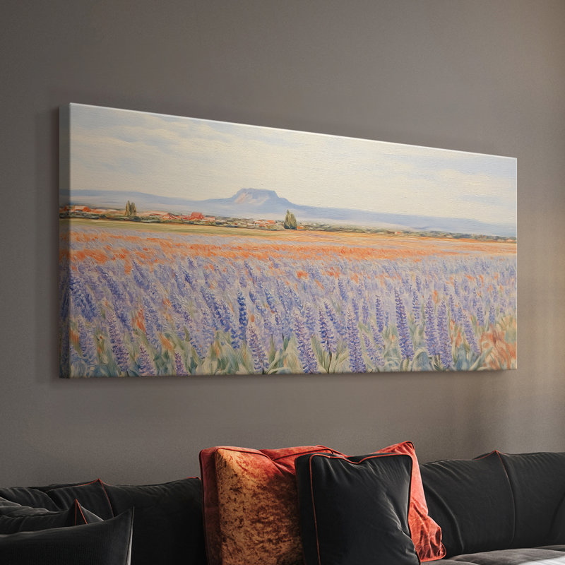 Série paysage - Cxxxiv - Toile tendue avec châssis - Prêt à être accroché, H 24 po x l 48 po