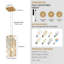 Luminaires suspendus en fer doré Modern Modern Elegance pour salle à manger et salon