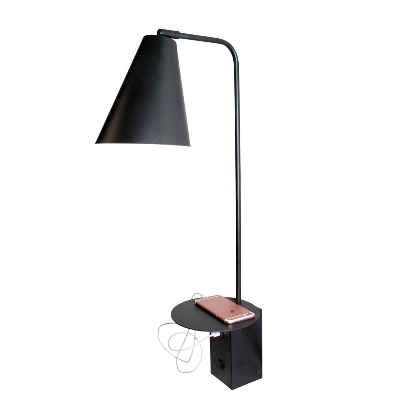 Gravitt Armed Sconce, Black