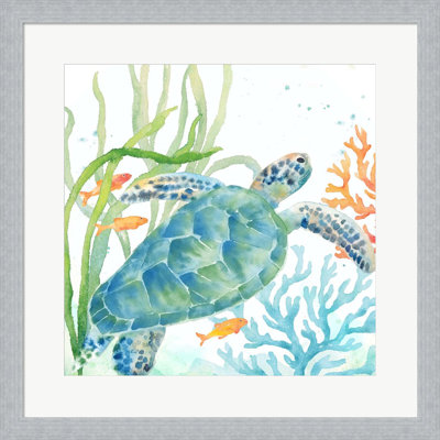 «Sea Life Serenade IV» par Cynthia Coulter, art mural encadré