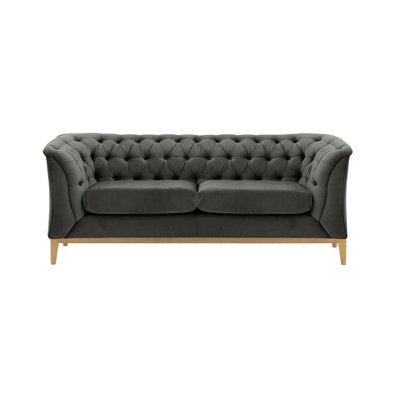 Chesterfield Modern 2 Seater Sofa Wood