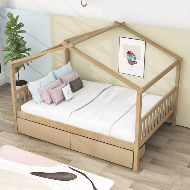 August Grove® Ashiyah Full Storage Canopy Bed | Wayfair