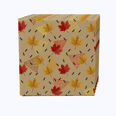 100% Cotton Patterns With Leaves Square Napkin