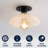 Honalee 10" 1-Light Mid-Century Classic Alabaster/Iron LED Semi Flush Mount-206684242
