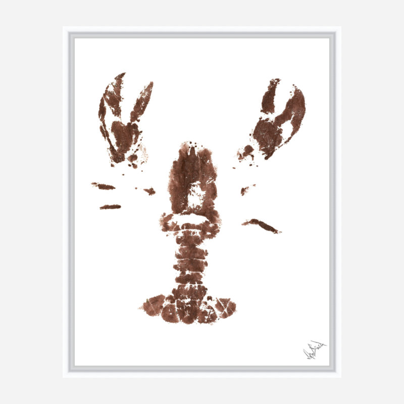 Lobster I By John Beard - Framed Gallery Wrapped Canvas Print, 32" H x 26" W x 2" D, White Floater Framed