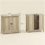 Armoire de meuble-lavabo sous le lavabo avec 2 portes et tablette réglable, chêne gris vieilli (sans lavabo de salle de bain)-780486568