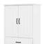 Tall Bathroom Storage Cabinet With Doors And Drawer, Storage Cabinet With Two Removable Laundry Basket, Adjustable Shelf-508463568