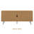  MOSSIC Sideboard 3 - 4 Doors Natural Rattan Storage Cabinet, Buffet with Metal Legs, Boho Accent Cabinet for Living Room, Dining Room, and Entryway, Effortless Assembly-1062144872