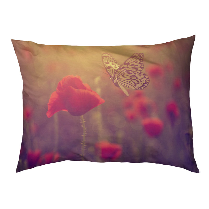 Coussin Burkey, L 32,5 po x l 42,5 po, Rouge / Noir