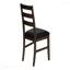 Chaise d'appoint de salle à manger - ensemble de 2, 37 po de hauteur, cuisine, salle à manger, côté, rembourré, similicuir brun, bois massif brun, transitionnel idéal pour les patios extérieurs